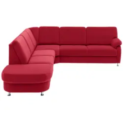 Ecksofa in Flachgewebe Rot