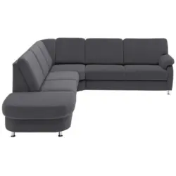 Ecksofa in Flachgewebe Grau