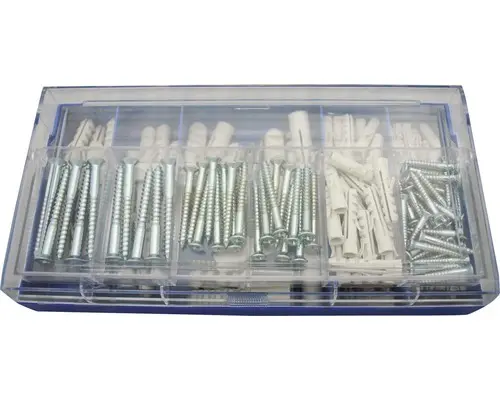 Schrauben- und Dübel-Sortiment 195-tlg.