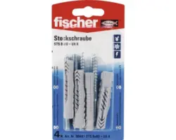 Stockschrauben Fischer M8x80 mm mit Universaldübel UX10 4 Stück