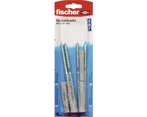 Stockschraube Fischer M8x140 mm mit Universaldübel UX10
