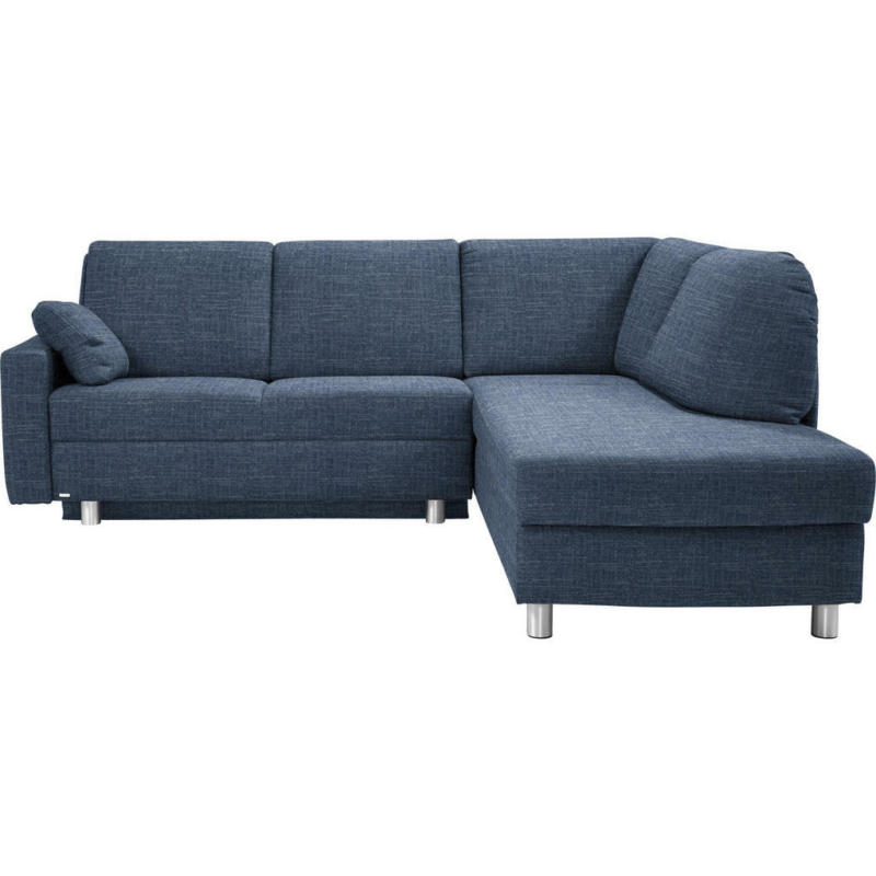 Ecksofa in Chenille Blau