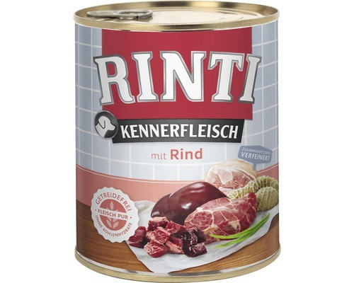 Hundefutter nass RINTI Rindfleisch pur 800 g