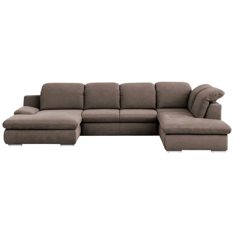 Wohnlandschaft in Chenille Taupe