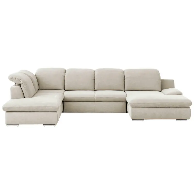 Wohnlandschaft in Chenille Creme