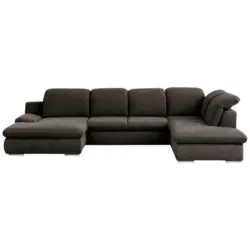 Wohnlandschaft in Chenille Braun