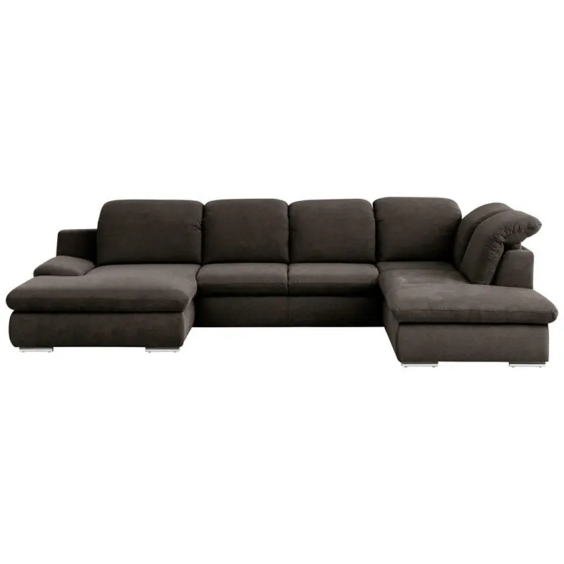 Wohnlandschaft in Chenille Braun