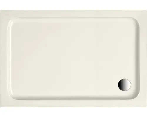 Flache Rechteck-Duschwanne Ottofond Imola 100x80x6 cm pergamon