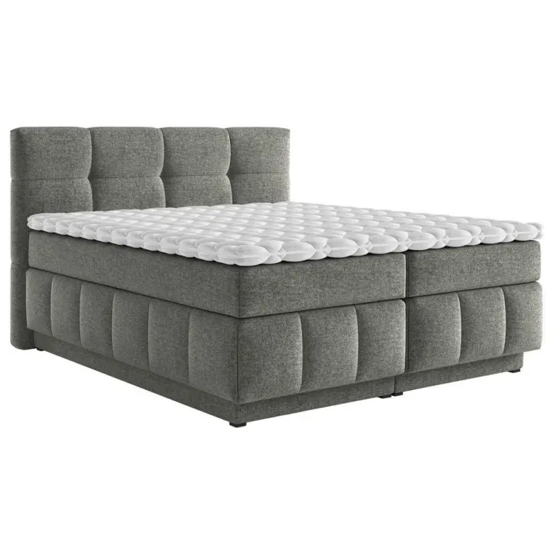 Boxspringbett 140/200 cm in Dunkelgrau