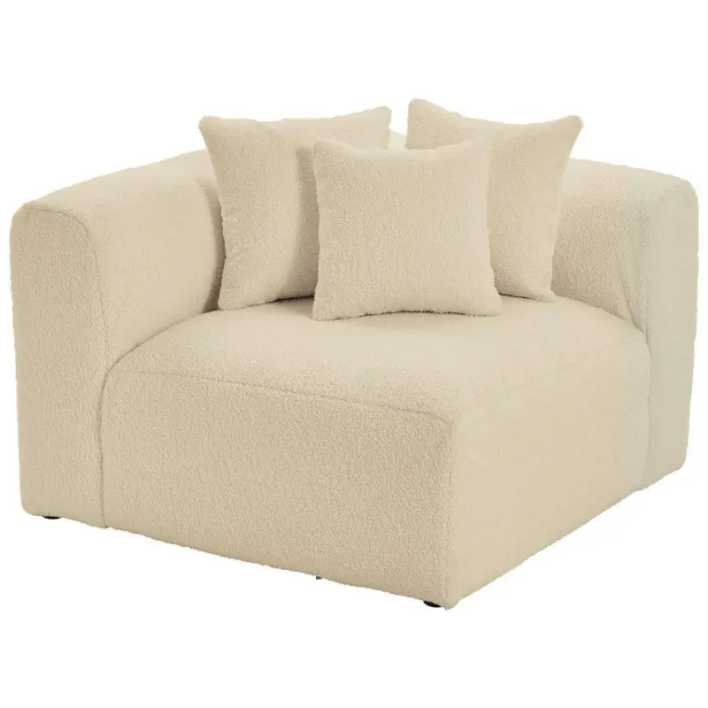 Sofaelement in Flachgewebe, Teddystoff Beige