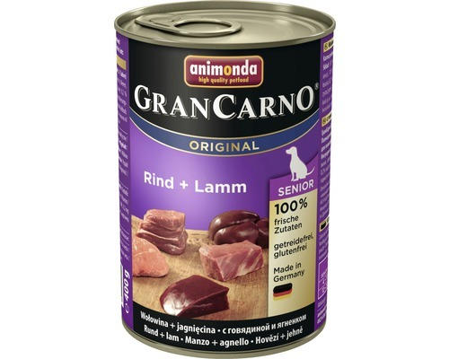 Hundefutter nass animonda Gran Carno Sen Rind & Lamm 400 g