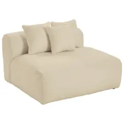 Sofaelement in Flachgewebe, Teddystoff Beige