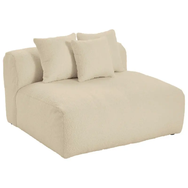 Sofaelement in Flachgewebe, Teddystoff Beige