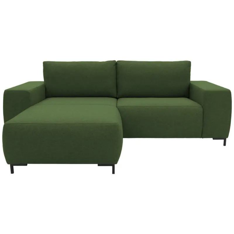 Ecksofa in Webstoff Grün