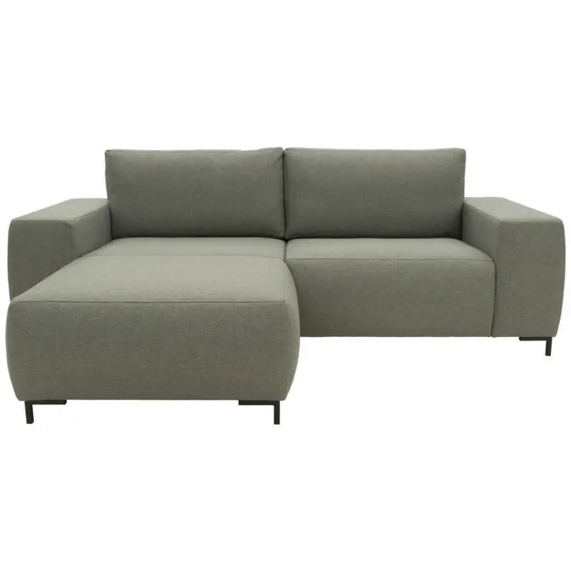 Ecksofa in Webstoff Graubraun