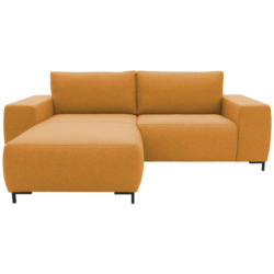 Ecksofa in Webstoff Goldfarben