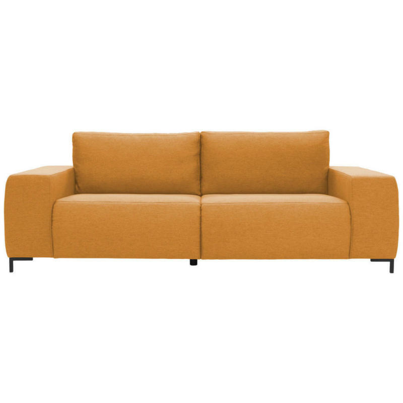 Bigsofa in Webstoff Goldfarben