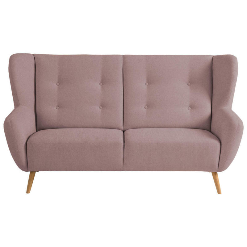Dreisitzer-Sofa in Mikrovelours Rosa