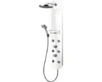 Hornbach Duschpaneel Schulte D9675 04 mit Thermostat und Standardgriff aluminium/weiß