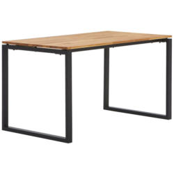 Schreibtisch 140/75/80 cm in Schwarz, Eichefarben