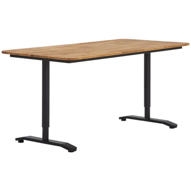 Schreibtisch 160/63/80 cm in Schwarz, Eichefarben