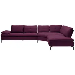 Ecksofa in Flachgewebe Violett