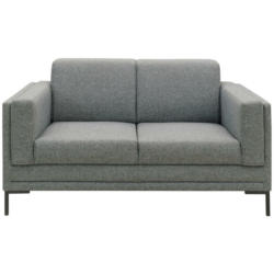 Zweisitzer-Sofa in Webstoff Grau