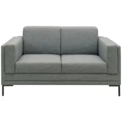 Zweisitzer-Sofa in Webstoff Grau
