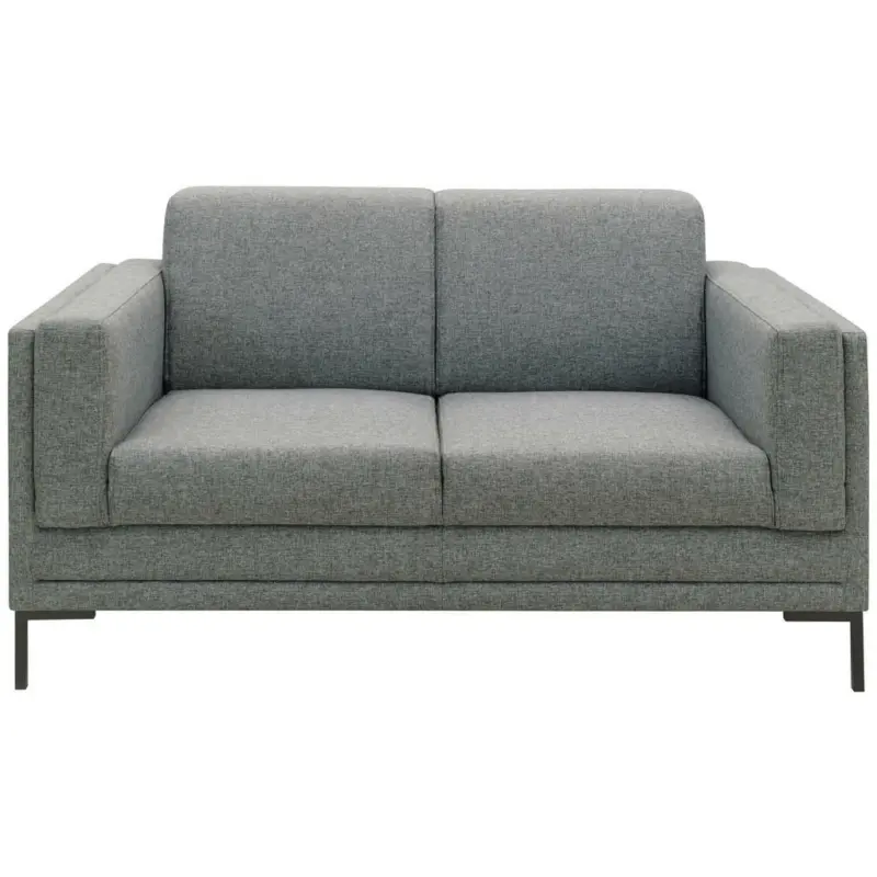 Zweisitzer-Sofa in Webstoff Grau