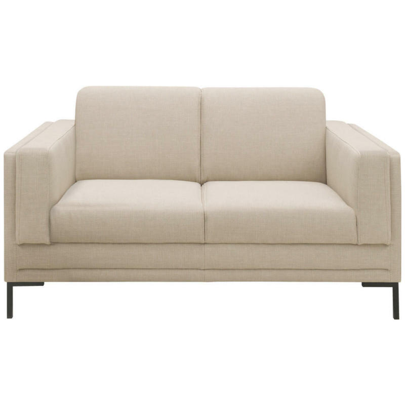 Zweisitzer-Sofa in Webstoff Beige