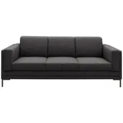 Dreisitzer-Sofa in Webstoff Anthrazit