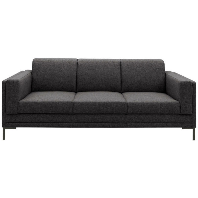 Dreisitzer-Sofa in Webstoff Anthrazit