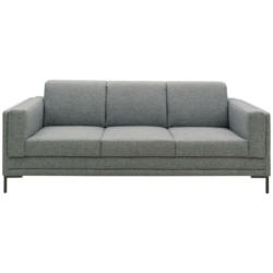 Dreisitzer-Sofa in Webstoff Grau