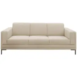 Dreisitzer-Sofa in Webstoff Beige