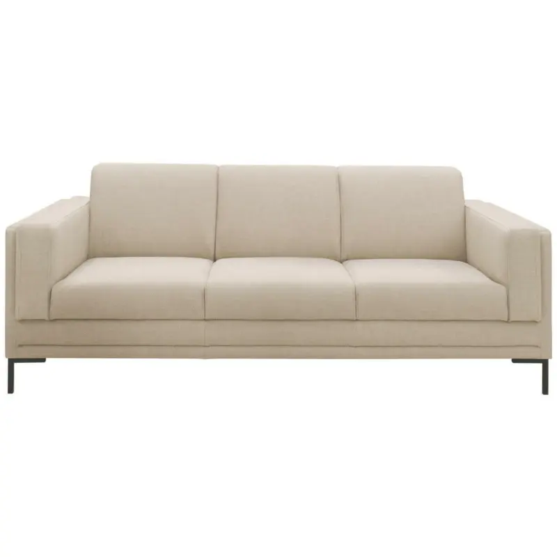 Dreisitzer-Sofa in Webstoff Beige