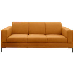 Dreisitzer-Sofa in Webstoff Orange