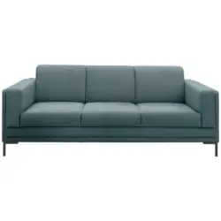 Dreisitzer-Sofa in Webstoff Petrol