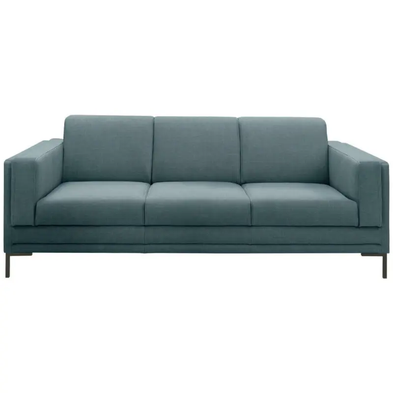 Dreisitzer-Sofa in Webstoff Petrol
