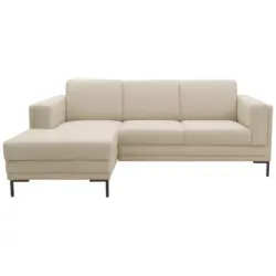 Ecksofa in Webstoff Beige