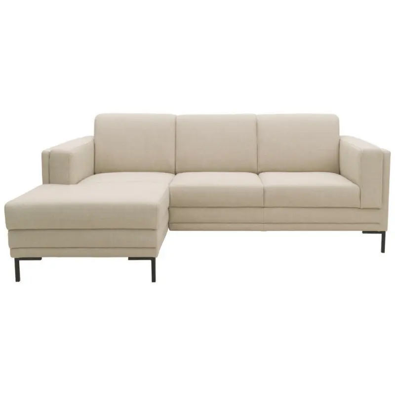 Ecksofa in Webstoff Beige