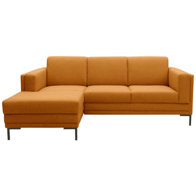 Ecksofa in Webstoff Orange