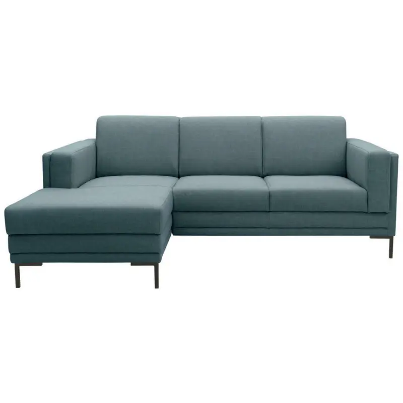 Ecksofa in Webstoff Petrol