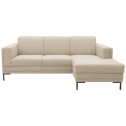 Ecksofa in Webstoff Beige