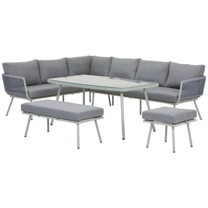 Dining-Loungeset 5-teilig 252/65/190 cm