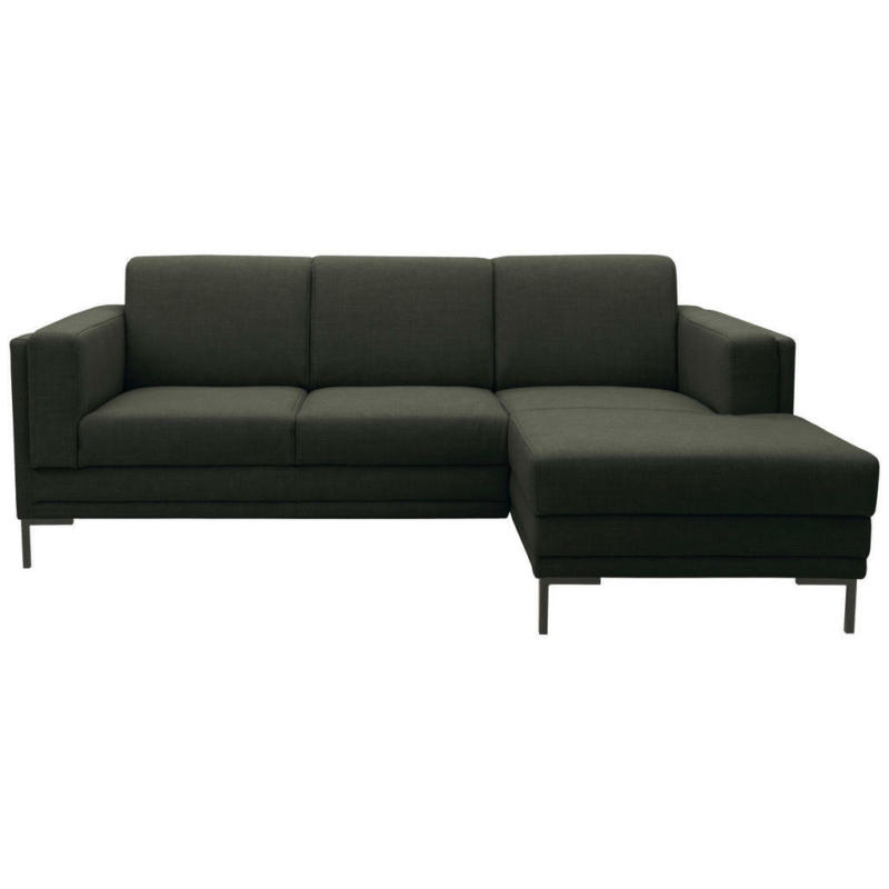 Ecksofa in Webstoff Dunkelgrün