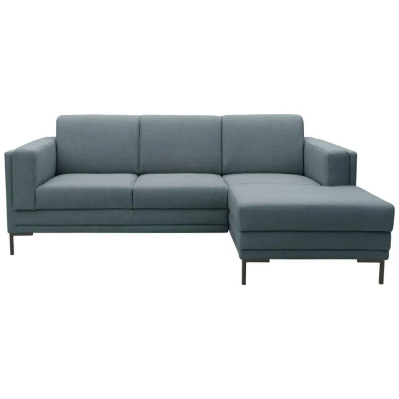 Ecksofa in Webstoff Petrol