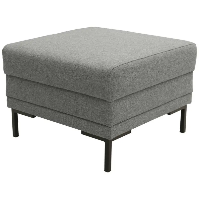 Hocker in Textil Grau
