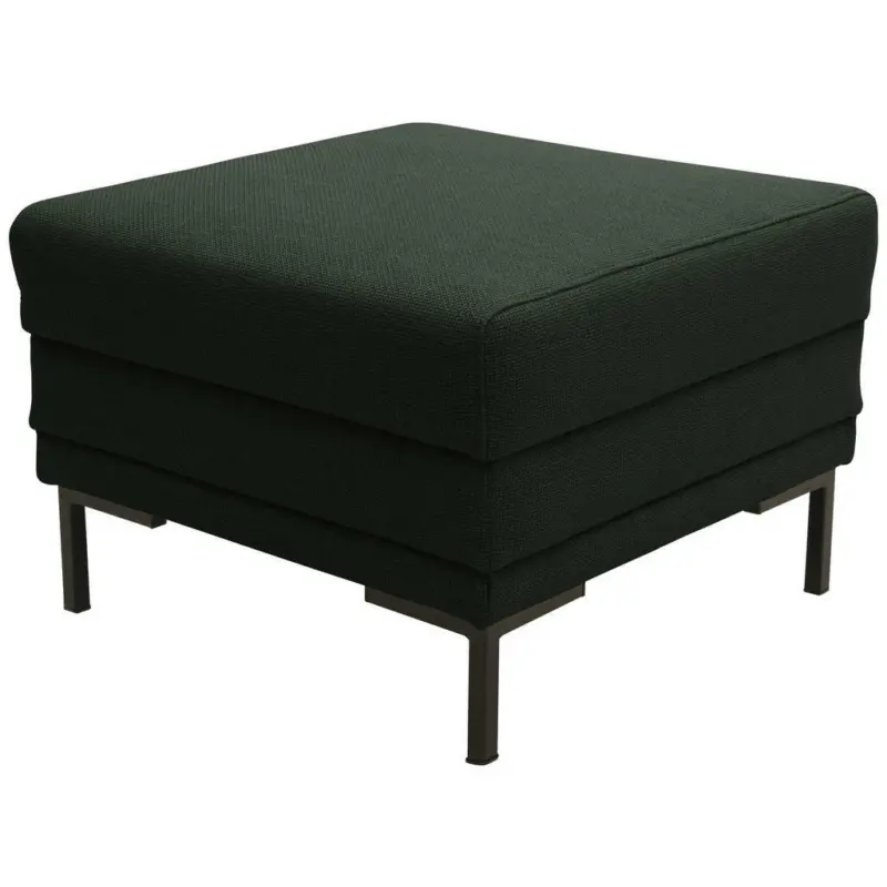 Hocker in Textil Dunkelgrün