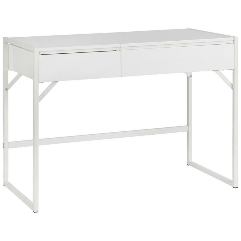 Schreibtisch 105/50/75,8-100 cm in Weiß