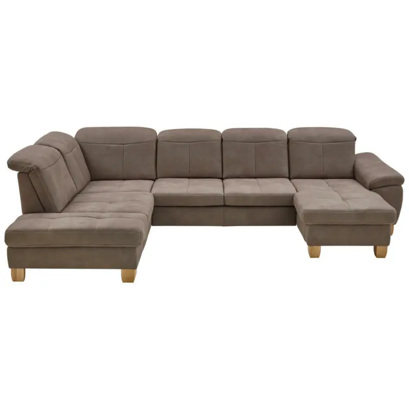 Wohnlandschaft in Mikrofaser Graubraun